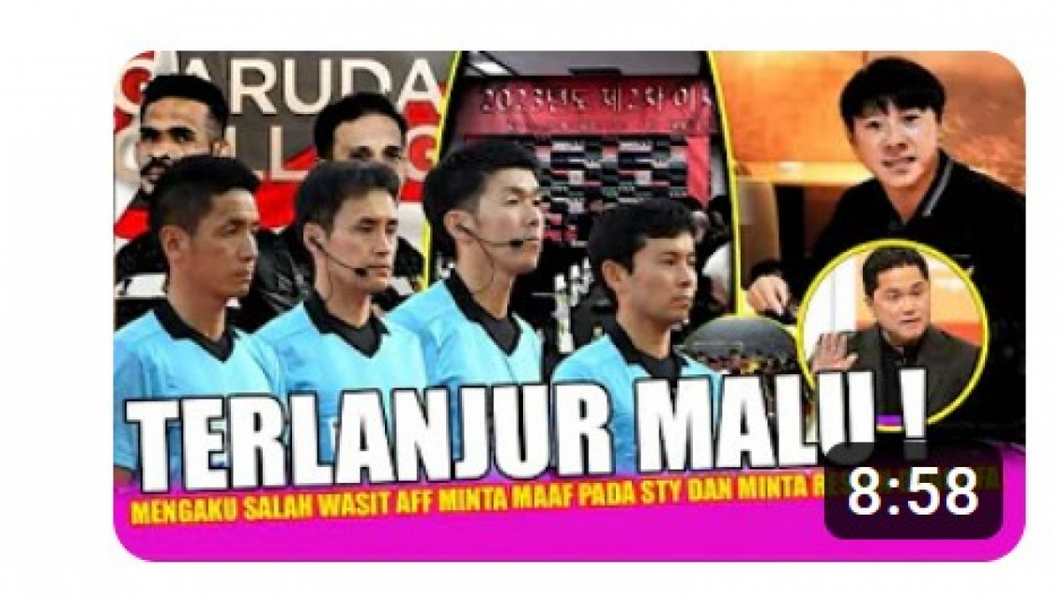Video salah (X) soal wasit final AFF U-23 2023 auto resign [[screenshot YouTube].]