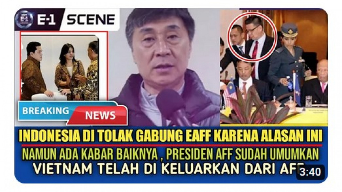 Video salah (X) tentang EAFF tolak Indonesia dan Vietnam out dari AFF [[screenshot YouTube].]