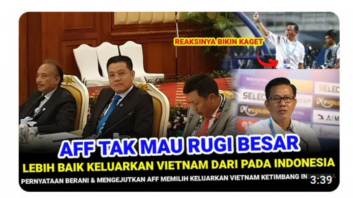 Video salah (X) tentang AFF lebih pilih Indonesia daripada Vietnam [[screenshot YouTube].]