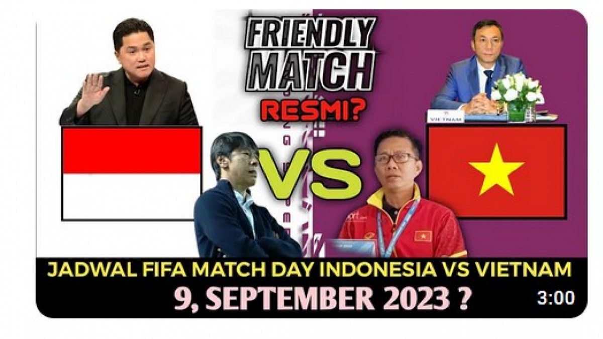 Video salah (X) tentang Timnas Indonesia jumpa Vietnam di FIFA Matchday 2023, 9 September [[screenshot YouTube].]