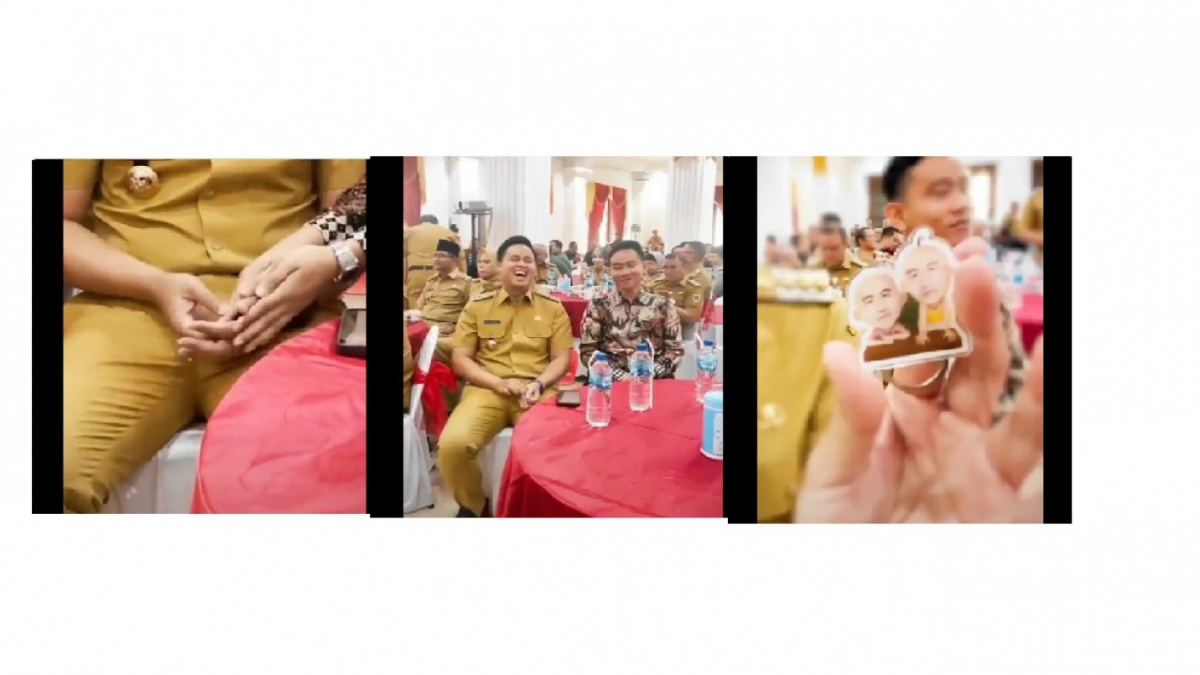 Momen ketika Gibran memberikan 