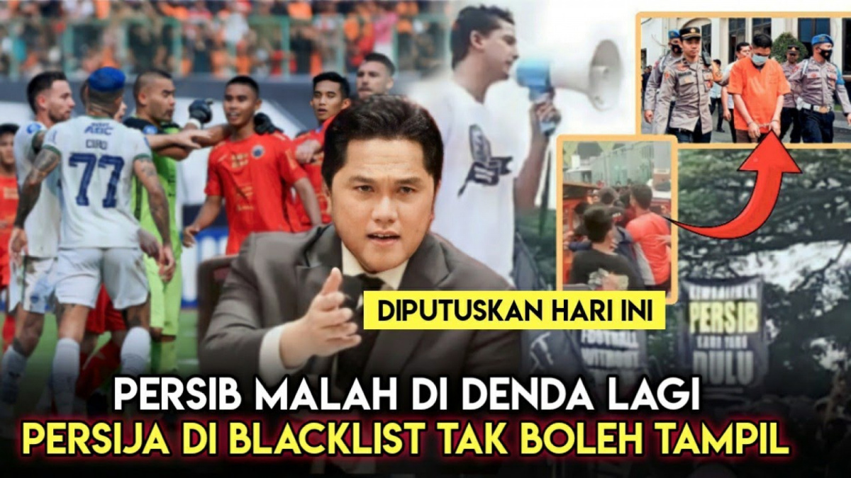 Persija Diblacklist Tidak Boleh Tampil dan Persib Kena Sanksi Lagi, Benarkah? [(YouTube/Planet Persib)]