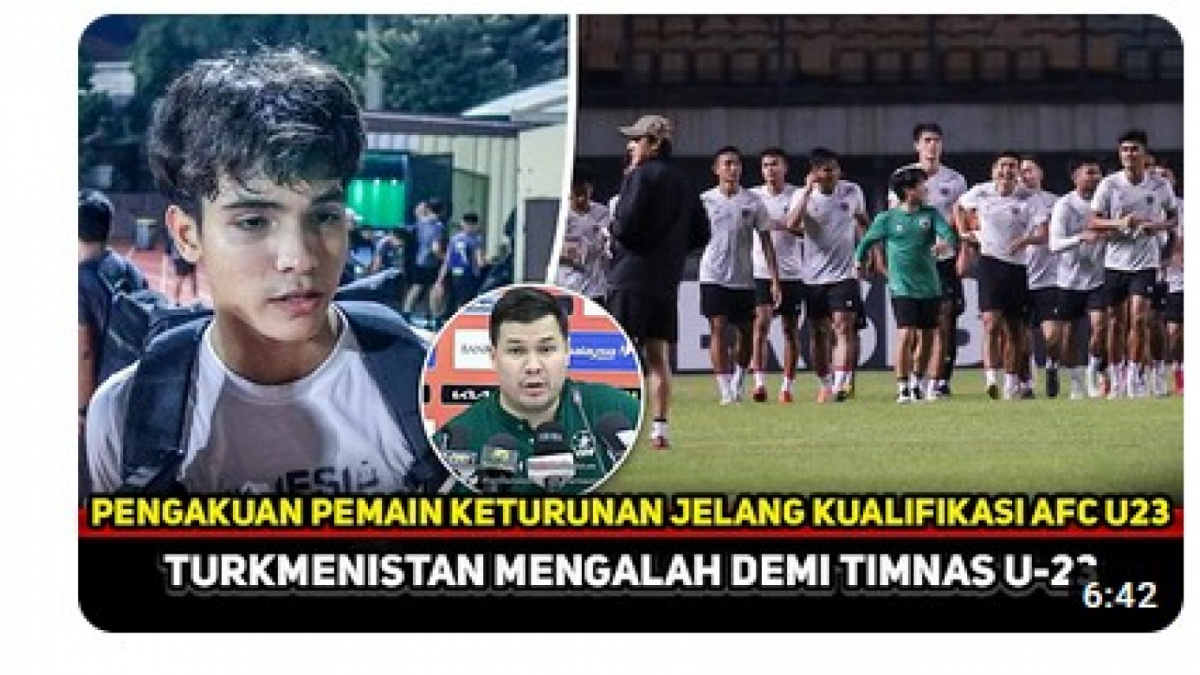 Video salah (X) yang menyatakan Timnas Turkmenistan akan tampil ngalah lawan Timnas Indonesia di FIFA Matchday 2023 [[screenshot YouTube].]