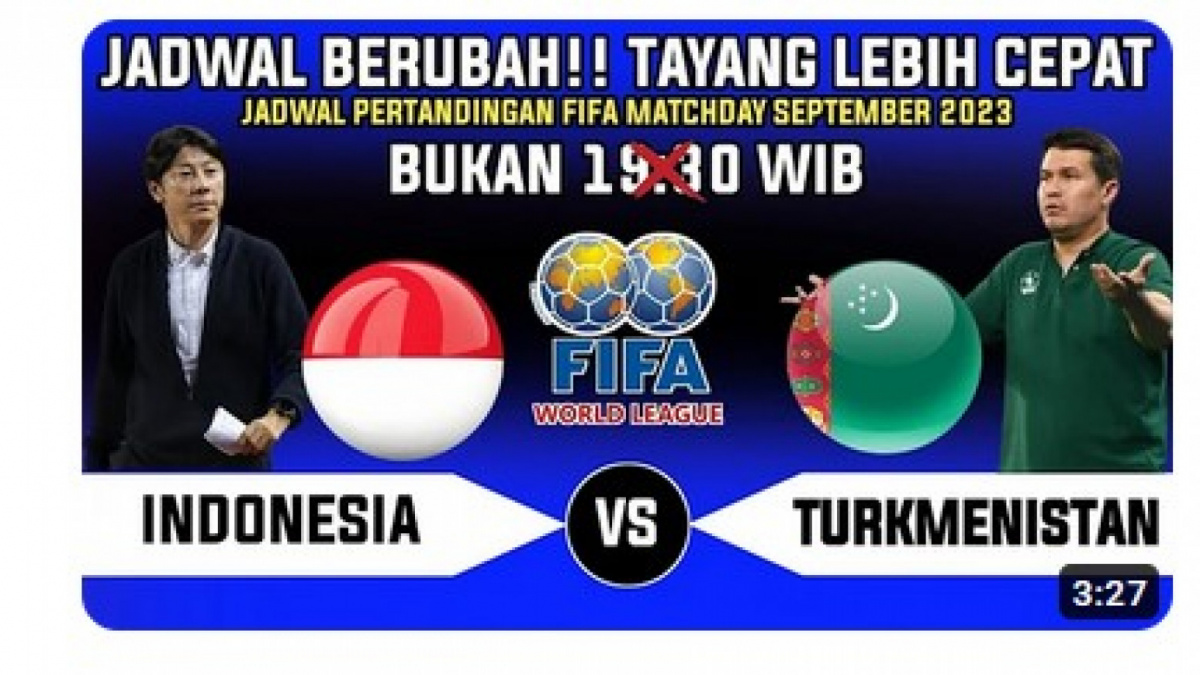 Video salah (X) tentang perubahan jadwal FIFA Matchday 2023 [[screenshot YouTube].]