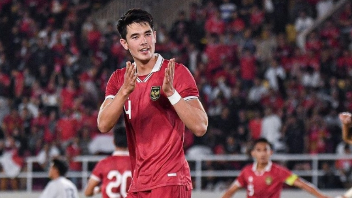 Elkan Baggott mencetak gol bersama Timnas Indonesia U-23 [(Instagram/timnas.indonesia)]