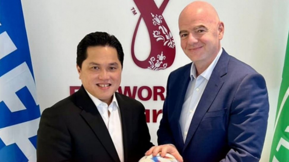 Erick Thohir dan Presiden FIFA, Gianni Infantino [(pssi.org)]