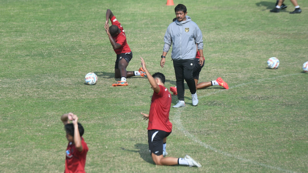Timnas Indonesia U-24 tengah berlatih di bawah asuhan Indra Sjafri di Asian Games 2022 [[Antara]]