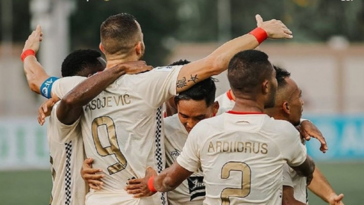 Para pemain Bali United merayakan gol yang dicetak Ilija Spasojevic [[Instagram/@baliunitedfc]]