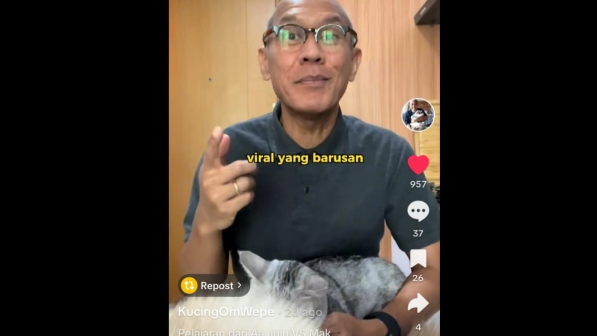 Om Wepe mengajak melihat bingkai besar kejadian viral kuliner di TikTok [[screenshot]]