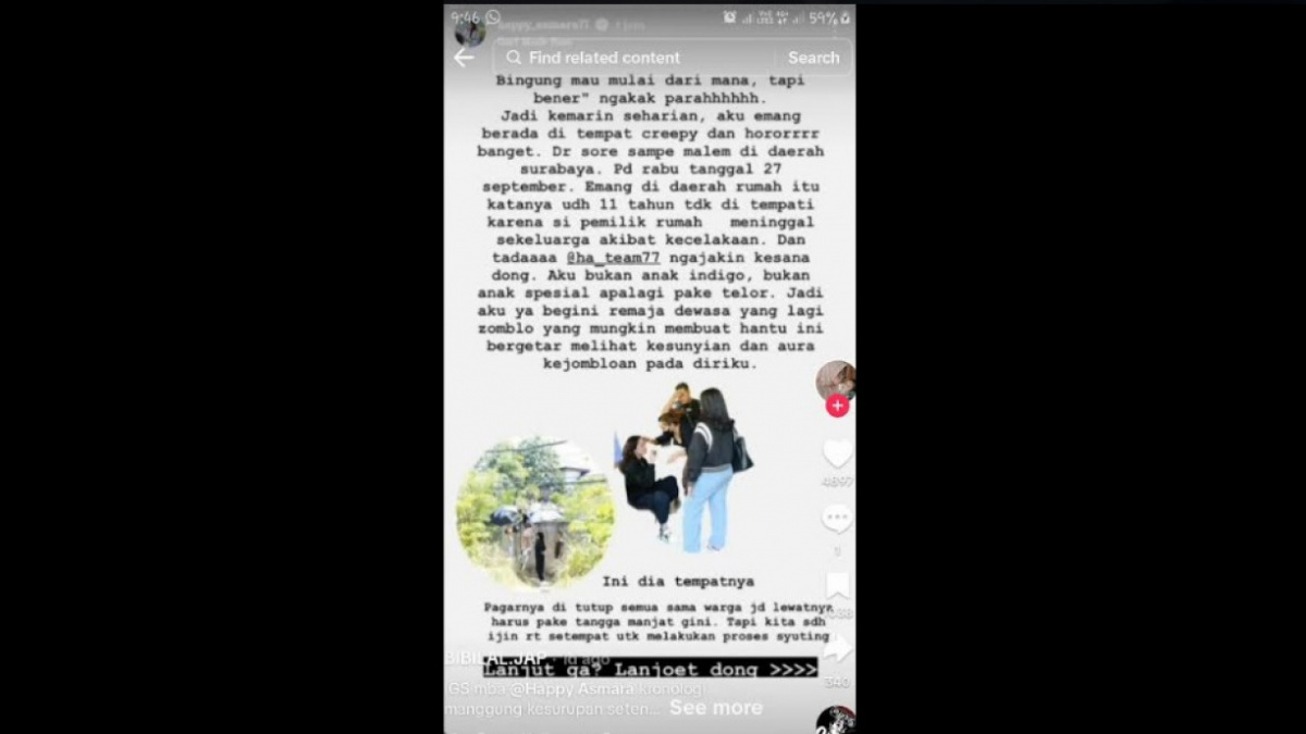 Postingan Happy Asmara manggung kesurupan [(TikTok/@bibil22_)]