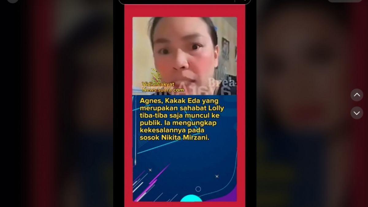 Kakak Eda, Agnes membongkar aib Lolly selama tinggal dengan keluarganya [(TikTok/@victorialimlim)]