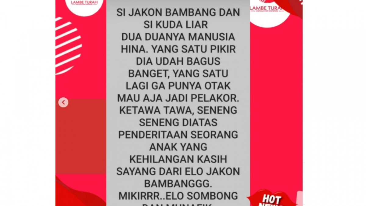 Postingan kakak Putri Anne diduga menyindir Arya Saloka dan Amanda Manopo [(Instagram/@lambe_turah)]