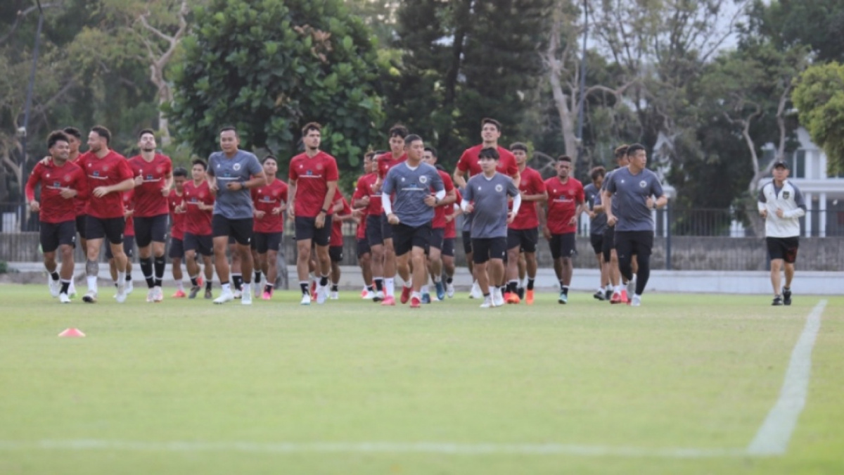 Timnas Indonesia berlatih di Lapangan A GBK menjelang preliminary Kualifikasi Piala Dunia 2026 zona Asia, kontra Brunei Darussalam [(pssi.org)]