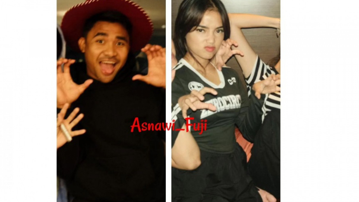 Pose Asnawi Mangkualam dan Fuji yang samaan [(Instagram/@asnawi_fuji)]