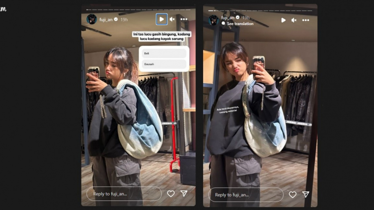 Unggahan Instagram Story Fuji. [[screenshoot]]