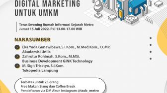 Dukung Perkembangan UMKM Metro, Gink Technology Gelar Sharing Pemasaran Digital