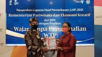 Kemenparekraf Raih Opini Wajar Tanpa Pengecualian ke-7 dari BPK