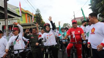 PKB dan Gerindra Lampung Gowes Bareng