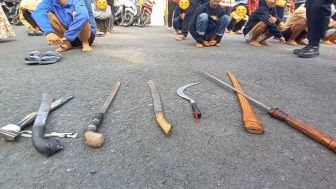 Puluhan Pelajar Tertangkap Bawa Celurit Hingga Samurai, Terima Tantangan Tawuran Lewat Medsos