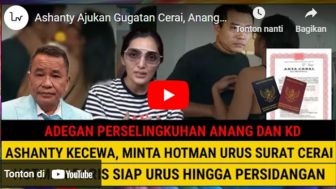 CEK FAKTA: Benarkah Ashanty Gugat Cerai Anang Akibat Ketahuan Selingkuh dengan KD?