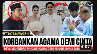 CEK FAKTA :Foto Deva Mahenra Murtad dan Sedang Dibaptis Demi Nikahi Mikha Tambayong?