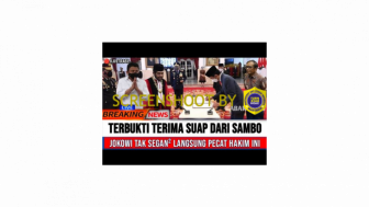 CEK FAKTA: Jokowi Pecat Hakim Akibat Terima Suap dari Ferdy Sambo