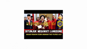 CEK FAKTA: Ketimbang Puan, Megawati Resmi Tunjuk Ganjar Jadi Capres 2024