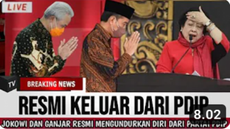 CEK FAKTA: Beredar Breaking News Jokowi dan Ganjar Resmi Keluar dari PDIP, Benarkah?