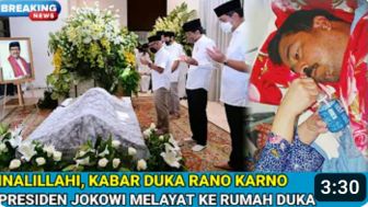 CEK FAKTA: Innalillahi, Kabar Duka dari Rano Karno, Presiden Jokowi Datang Melayat