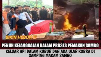 CEK FAKTA: Bak Kena Azab, Makam Ferdy Sambo Keluar Api hingga Dipenuhi Ular Kobra, Benarkah?