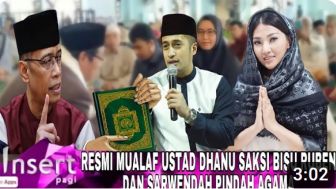 CEK FAKTA: Ruben Onsu dan Sarwendah Memeluk Islam di Depan Ustad Dhanu