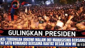 CEK FAKTA: Aksi Demo Turunkan Jokowi Digelar Depan Istana Merdeka, Panas!