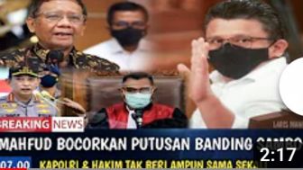 CEK FAKTA: Mahfud MD Bocorkan Putusan Banding Ferdy Sambo Bikin Kapolri dan Hakim Berang?