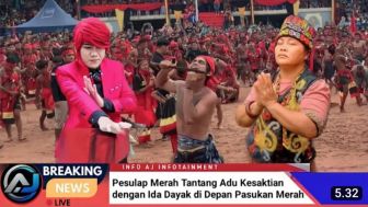 CEK FAKTA: Pesulap Merah Tantang Adu Kesaktian Ibu Ida Dayak di Depan Pasukan Merah Kalimantan