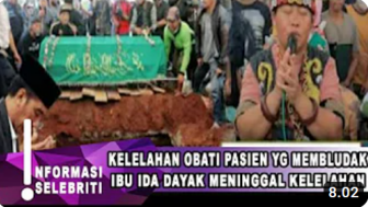 CEK FAKTA: Ida Dayak Meninggal Dunia gegara Kelelahan Obati Pasien, Benarkah?