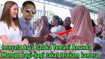 CEK FAKTA: Terekam Kamera, Momen Arya Saloka Diam-diam Temani Amanda Manopo Bagi-bagi Zakat