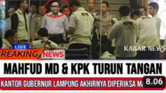 CEK FAKTA: Kantor Gubernur Lampung Diperiksa KPK karena TikToker Bima Yudho Saputro?