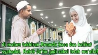 CEK FAKTA: Malam Takbiran Amanda Manopo Mualaf, Habib Ja'Far Jadi Saksi