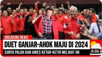 CEK FAKTA: Ganjar Pranowo Maju Pilpres 2024 Gandeng Ahok, Bikin Anies Baswedan dan Surya Paloh Waswas?