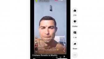 CEK FAKTA: Cristiano Ronaldo Dibilang Mualaf Karena Selagi Live Berkomentar Begini