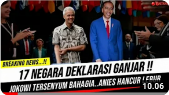 CEK FAKTA: Serentak 17 Negara Deklarasikan Ganjar Pranowo Presiden, Jokowi Tersenyum Bahagia