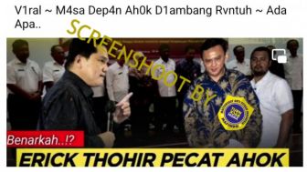 CEK FAKTA: Menteri BUMN Berhentikan Ahok dari Jabatan Komisaris Utama PT Pertamina?