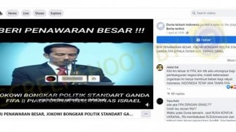 CEK FAKTA: Presiden Joko Widodo Bongkar Politik Standar Ganda FIFA Soal Timnas Israel Piala Dunia U-20 2023