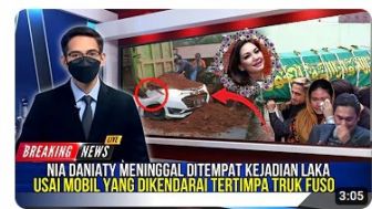 CEK FAKTA: Nia Daniaty Wafat di Tempat Karena Mobilnya Tertimpa Truk, Video Ini Menyalahgunakan Artikel Metro Suara.com