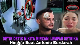 CEK FAKTA: Rekaman CCTV Detik-detik Nikita Mirzani Lempar Setrika dan Tendang Antonio Dedola hingga Terluka Parah