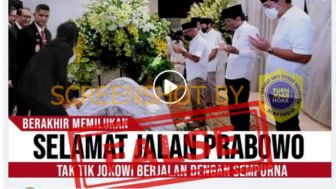 CEK FAKTA: Tersebar Foto Presiden Joko Widodo Melayat Menhan Prabowo Subianto?