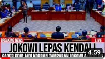 CEK FAKTA: Jokowi Lepas Kendali  Tampar Kader PDIP