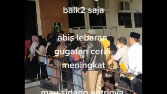 Viral Antrian Gugatan Cerai Membludak Pasca Lebaran