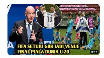 CEK FAKTA: FIFA Coret Israel dari Piala Dunia U-20 2023 dan Jadikan Indonesia-Argentina Tuan Rumah Sekaligus?