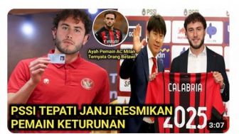 CEK FAKTA: Narator Bingung Sendiri, PSSI Berikan KTP untuk Pemain AC Milan yang Punya Ayah Asal Betawi atau Ingin Bahas Pesepakbola Feyenoord?